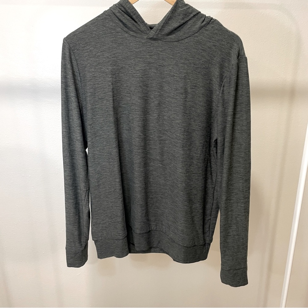 Kyodan Womens Small Hoodie Lightweight‎ Breathable Jersey Wick Pullover Gray PS